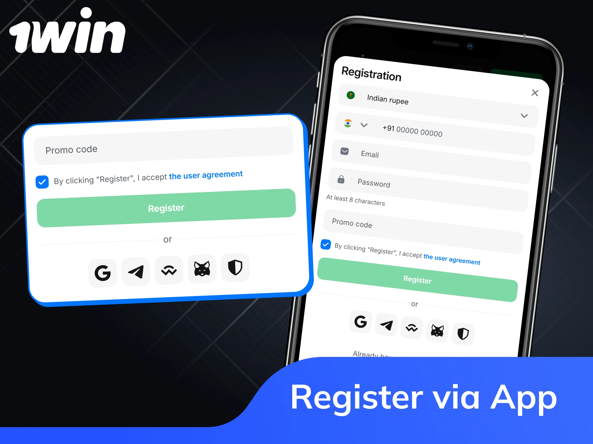 How to Register a New Account via the 1win App