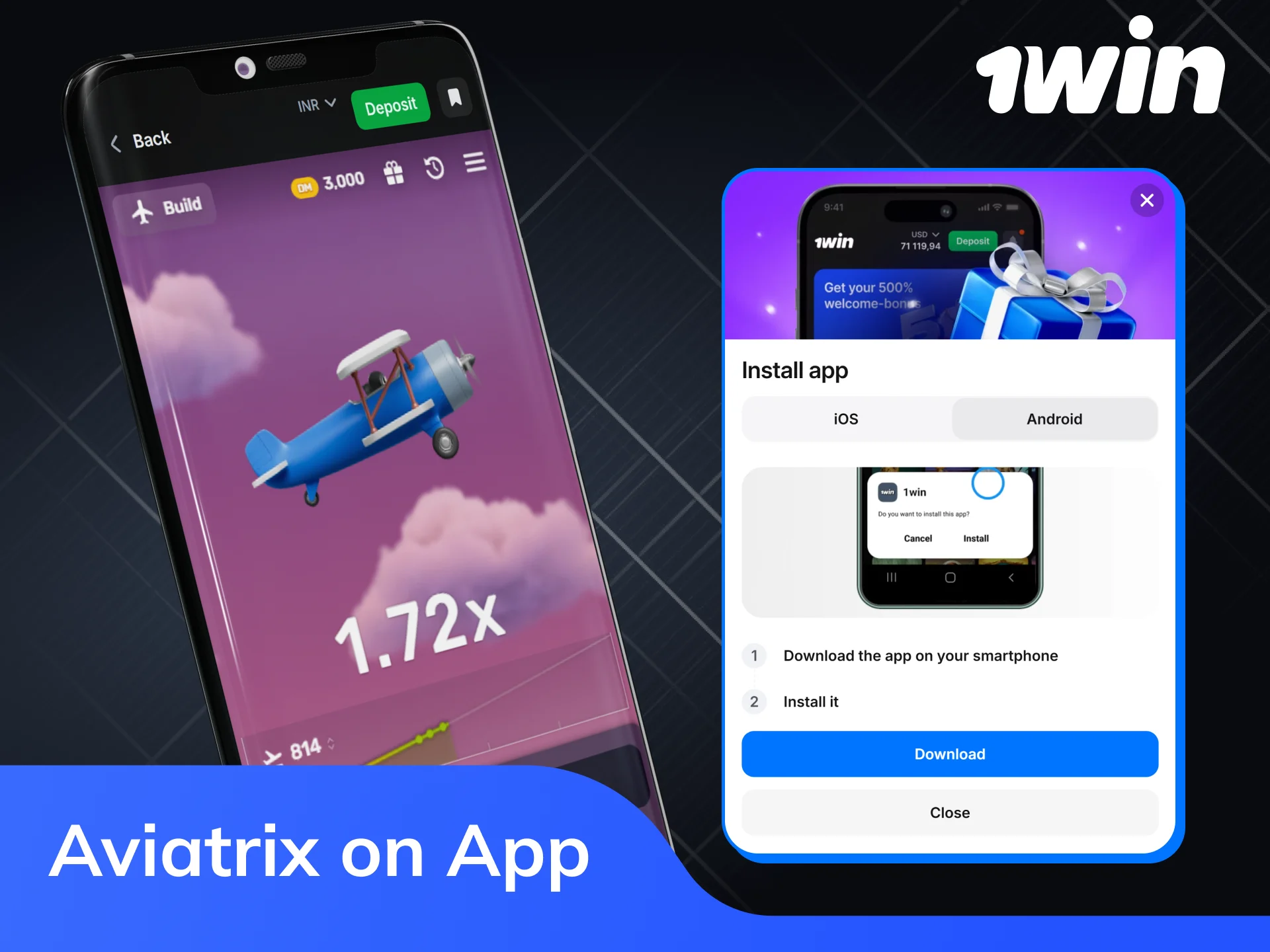 Download the 1win mobile app to enjoy seamless Aviatrix gameplay on your device.
