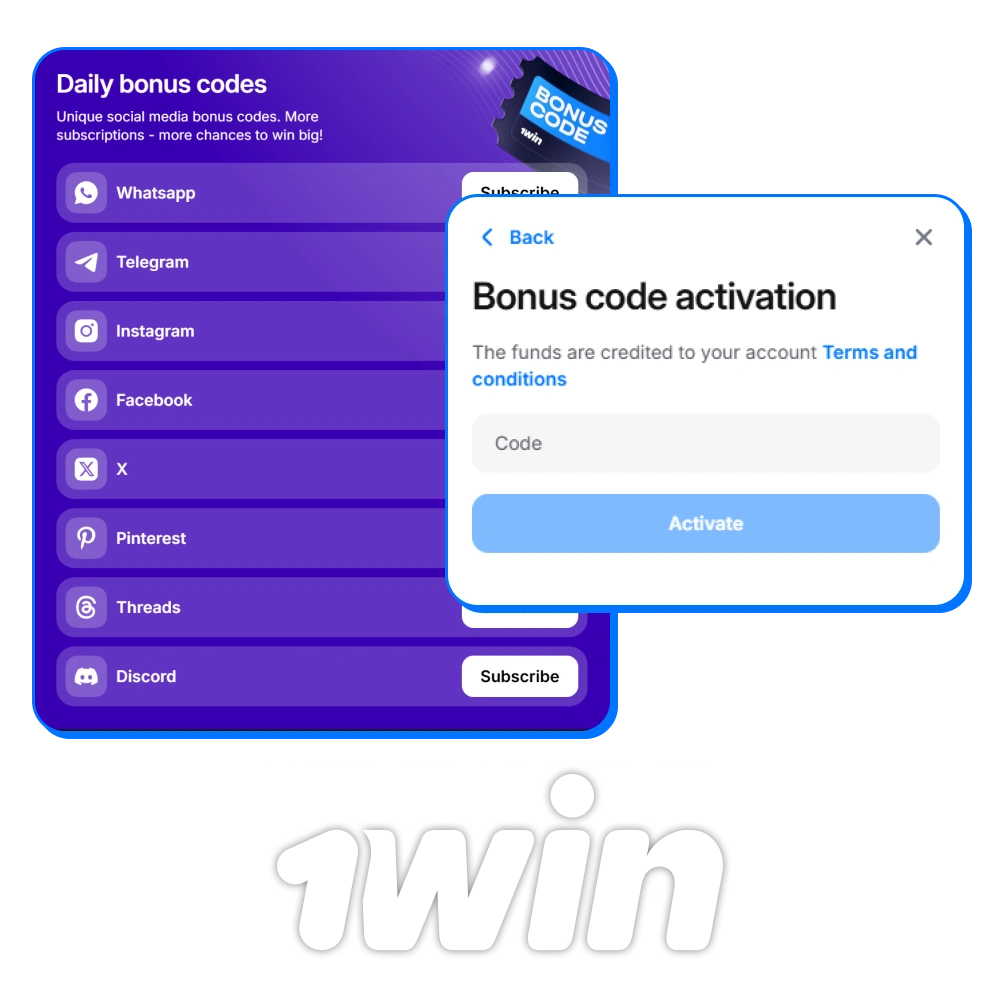 1win Promo Code India welcome bonus