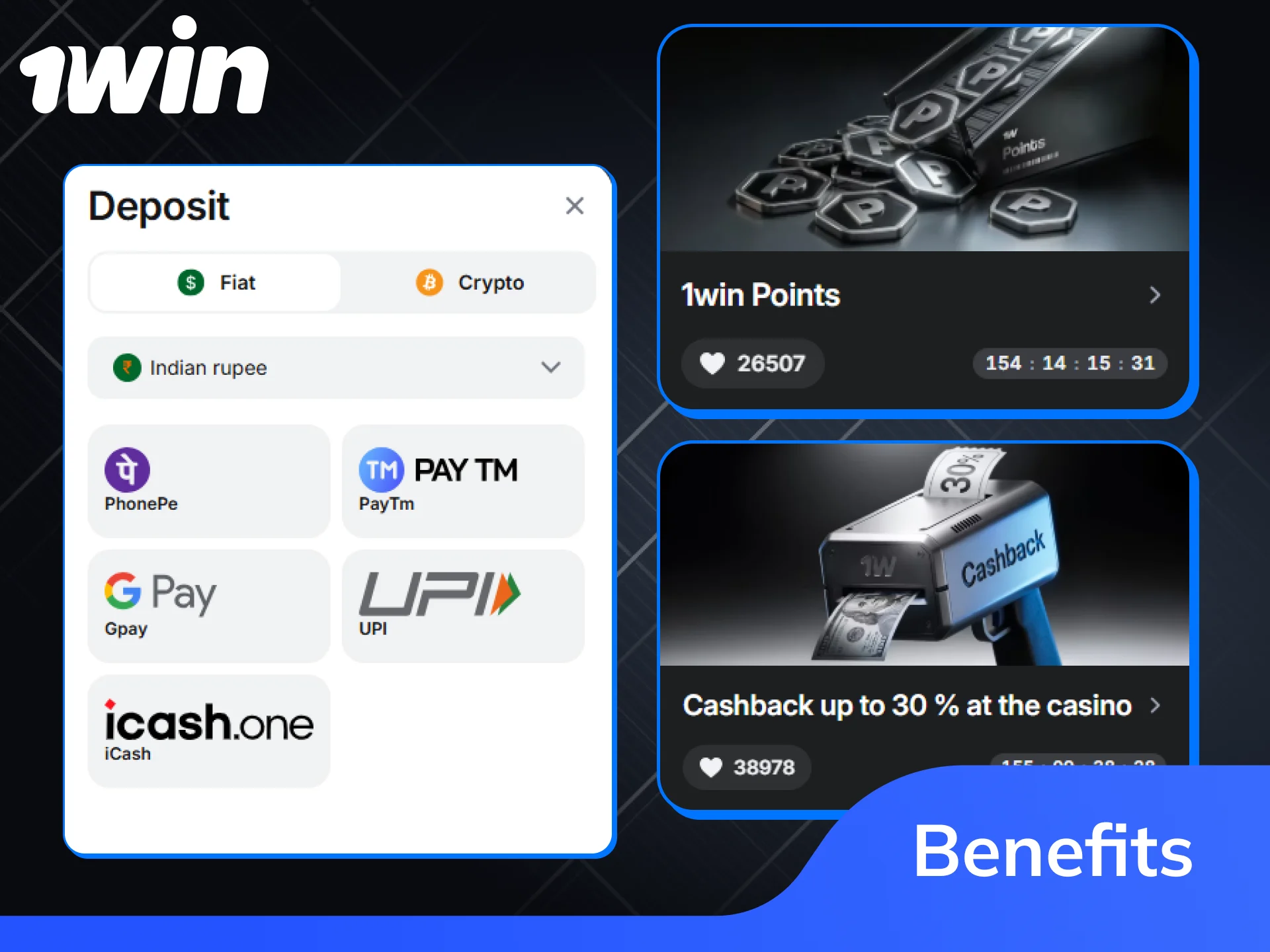 Unlock exclusive bonuses and benefits after completing your 1win registration.