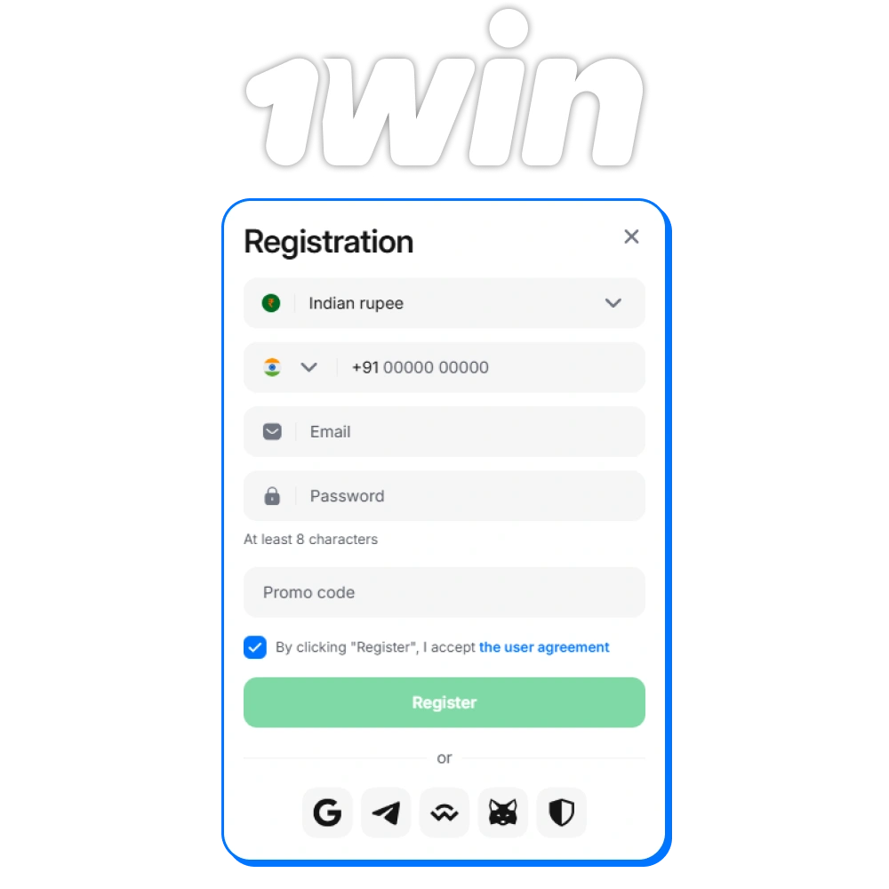 1win India Registration